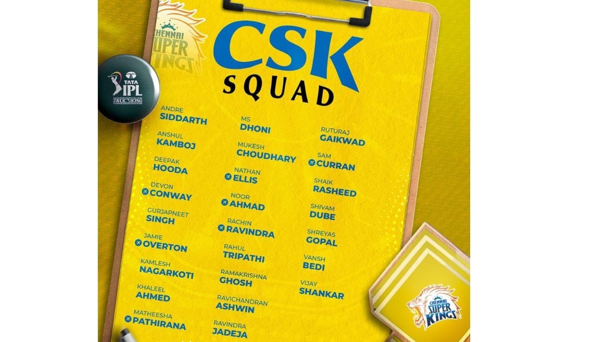 CSK के फाइनल स्क्वाड का ऐलान