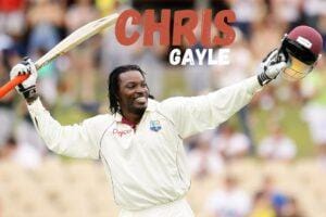 chris gayle after making 300, triple century