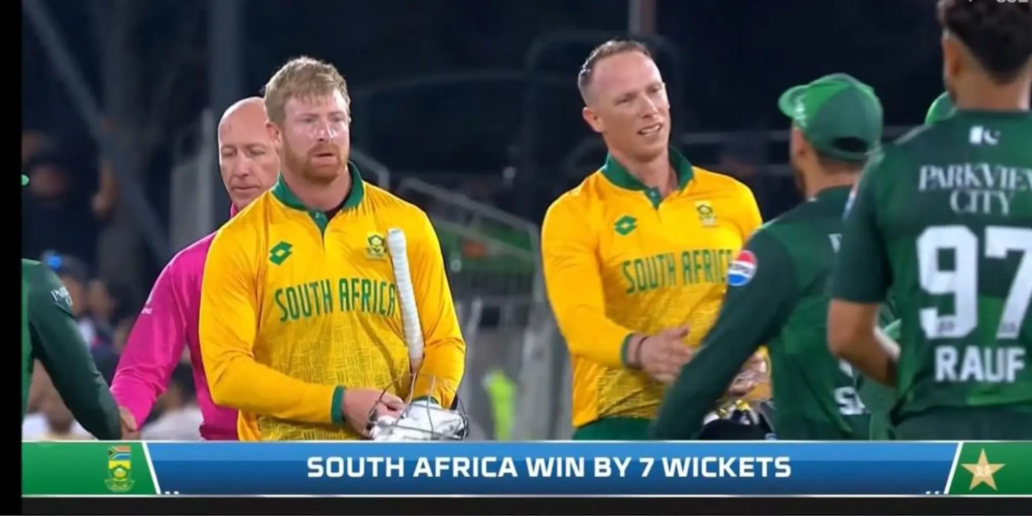 South Africa Wins by 7 wickets against Pakistan